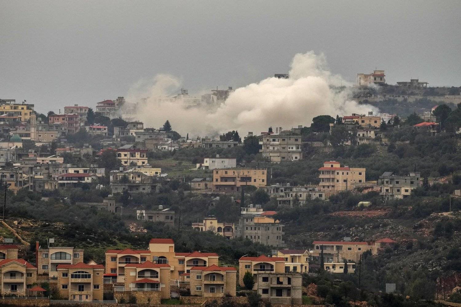 Israeli strike in Aita Shaab (AP)