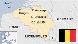 Map of Belgium