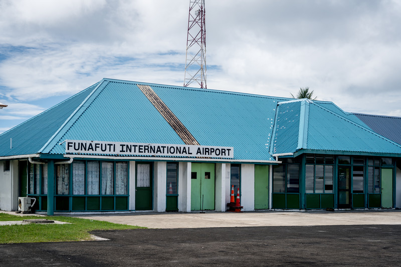 The Funafuti Airport in Tuvalu.