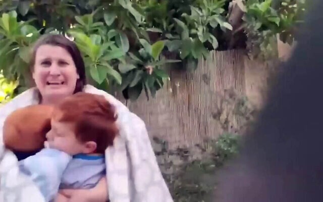 Shiri, Ariel and Kfir Bibas are abducted from Kibbutz Nir Oz on October 7, 2023. (Video screenshot) Shiri, Ariel and Kfir Bibas are abducted from Kibbutz Nir Oz on October 7, 2023. (Video screenshot)