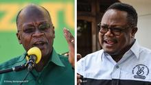 Bildkombo Tansania Wahlen | Präsident John Magufuli und Tundu Lissu