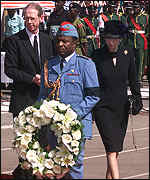 [ image: The UK's Princess Royal was among the mourners]