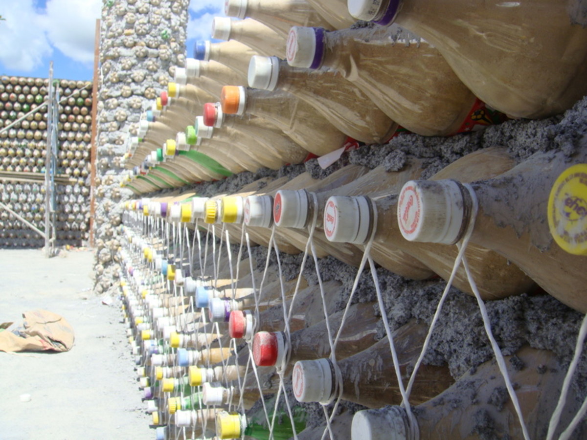 Bind the bottles together with string